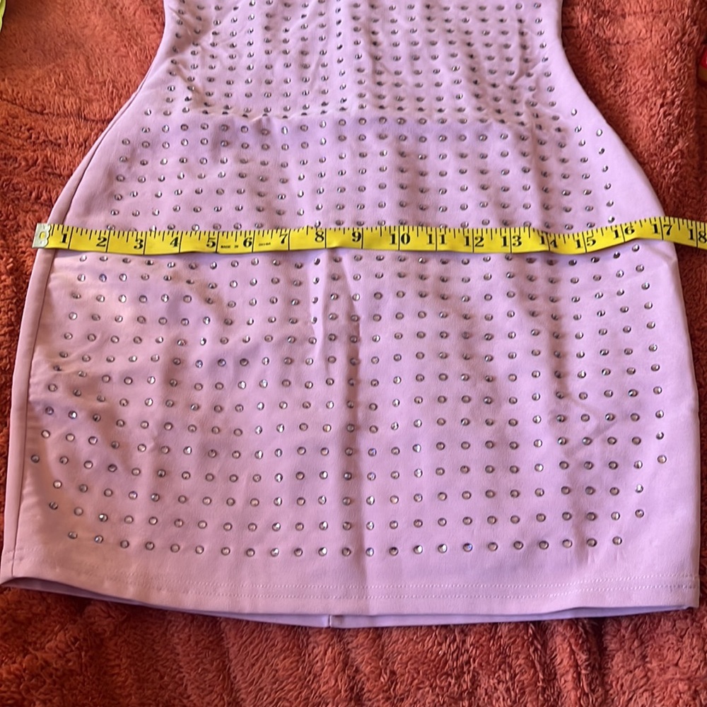 Cute Pink Rinstone Mini Dress🌸 - Picture 8 of 9